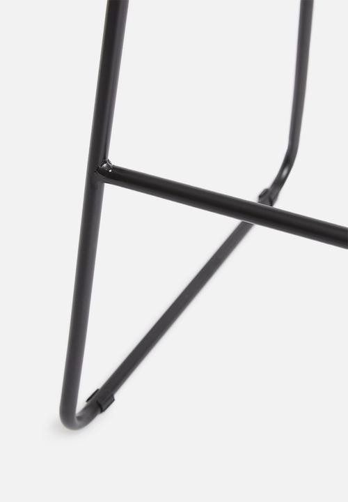 Storage Solutions - Jorja kitchen stool - black & natural