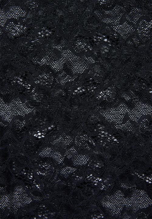 Superbalist - High-neck lace bodysuit - black