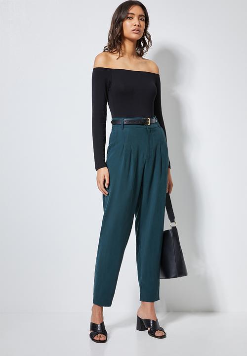 Superbalist - Bardot neckline bodysuit - black