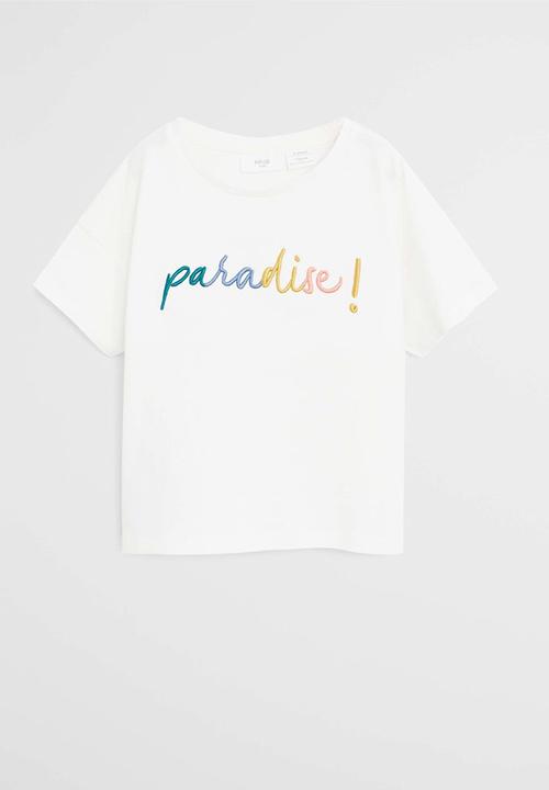 MANGO - T-shirt paradise - cream 