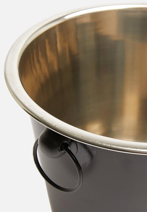 Excellent Houseware - Champagne cooler - black & chrome