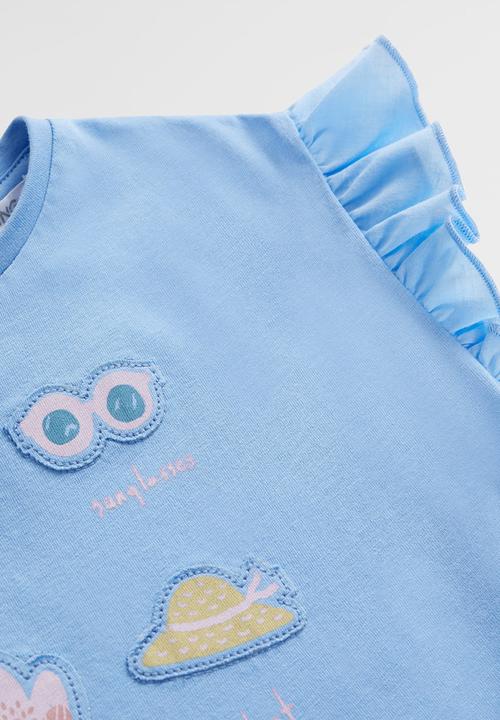 MANGO - T-shirt holiday - blue
