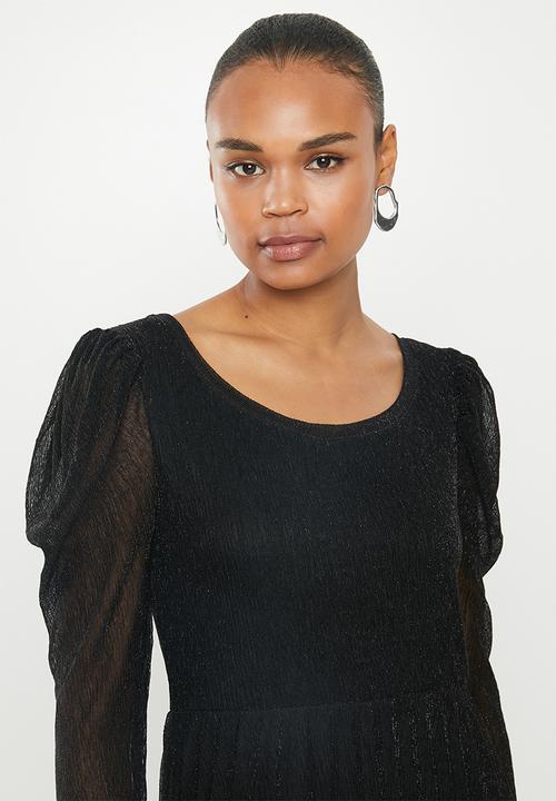 MILLA - Shimmer knit dress - black
