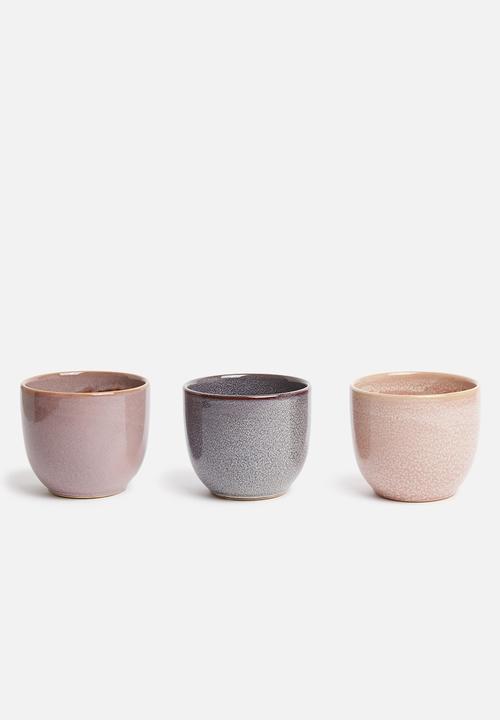 H&S - Reactive glaze flower pot - blush