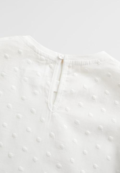 MANGO - T-shirt plumetti - white