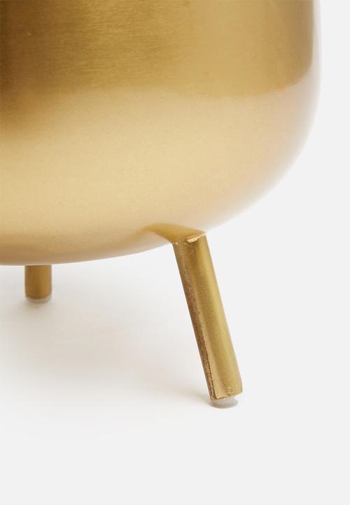 H&S - Tina flower pot set of 2 - gold
