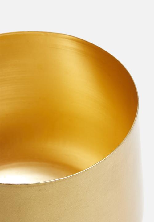H&S - Tina flower pot set of 2 - gold