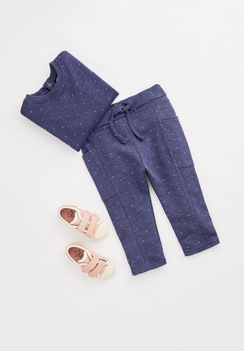 MANGO - Trousers mirepri6  - blue & white 