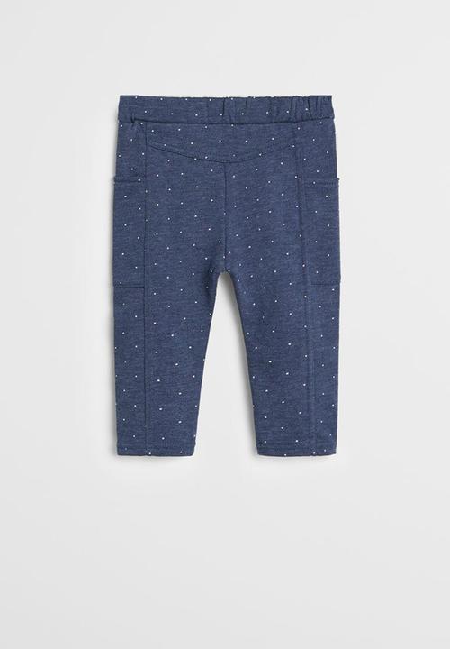 MANGO - Trousers mirepri6  - blue & white 