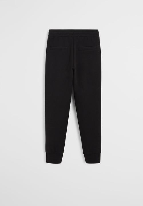 MANGO - Trousers guillem - black