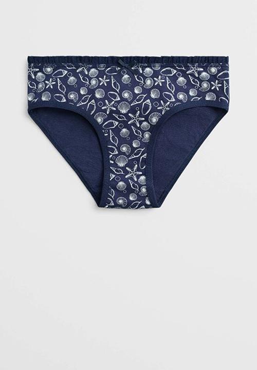 MANGO - Knickers pack sea - navy & white 