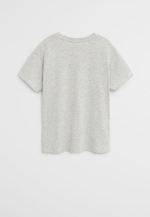 MANGO - T-shirt robot  - grey 