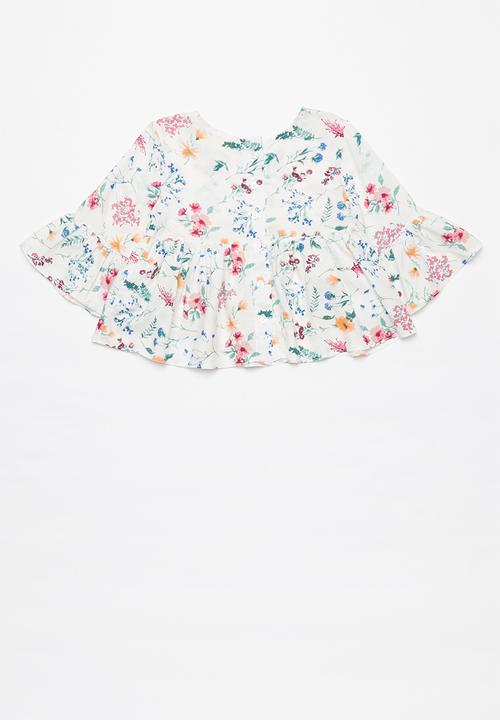 Superbalist Kids - Girls peplum blouse - white
