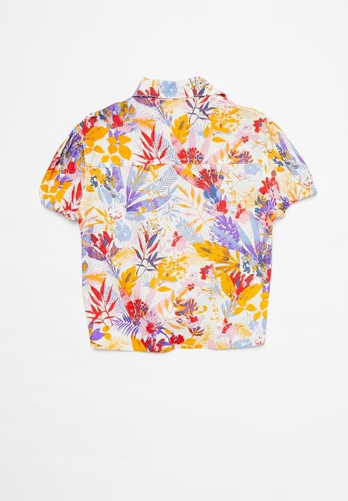 Superbalist - Girls tie front shirt - multi