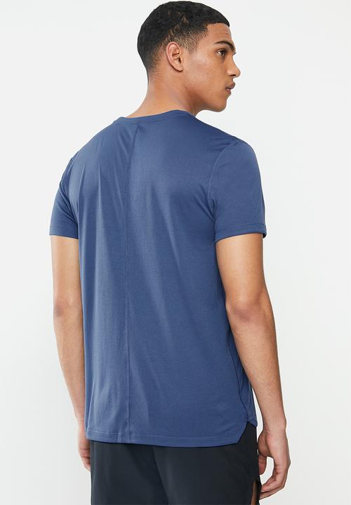 ASICS - Silver Asics tee - navy & orange