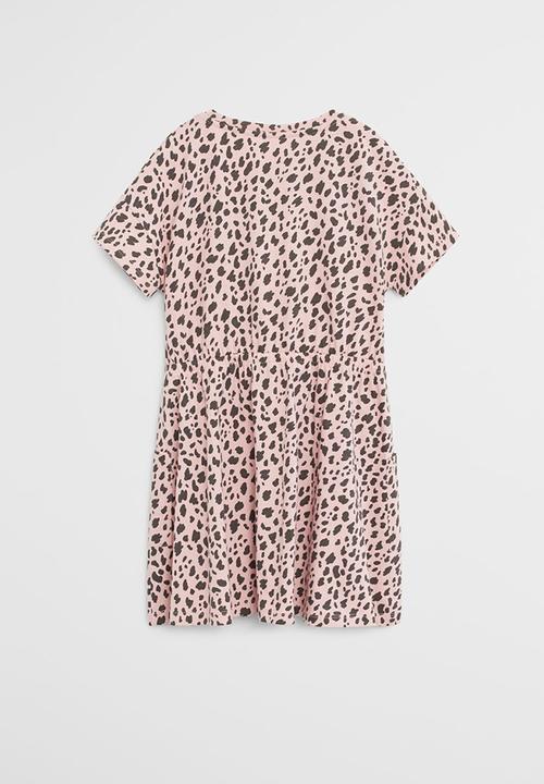 MANGO - Dress vanesa - pink & black 