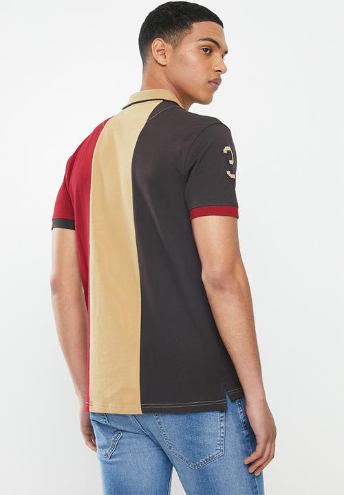 POLO - Chris short sleeve colour block fashion golfer - multi