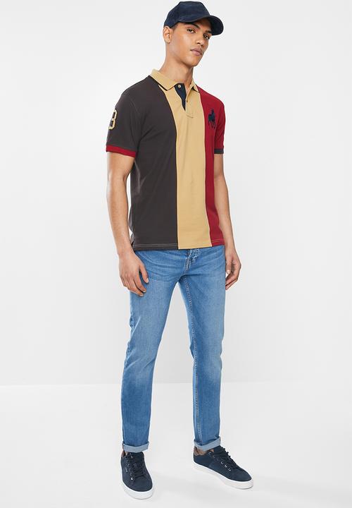 POLO - Chris short sleeve colour block fashion golfer - multi