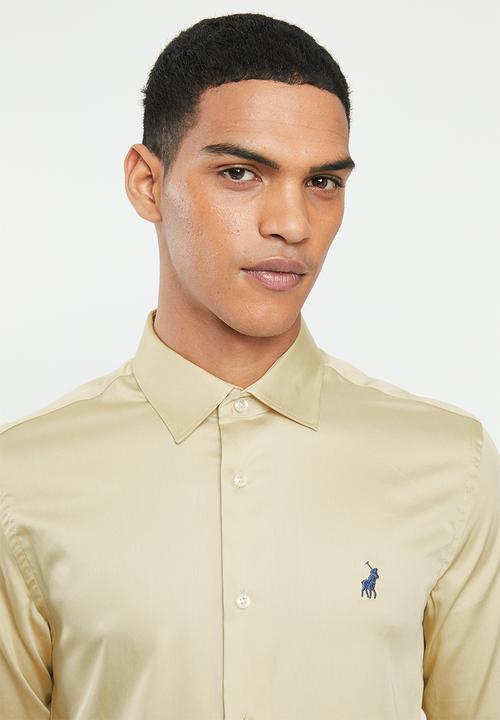 POLO - Greig long sleeve shirt - stone