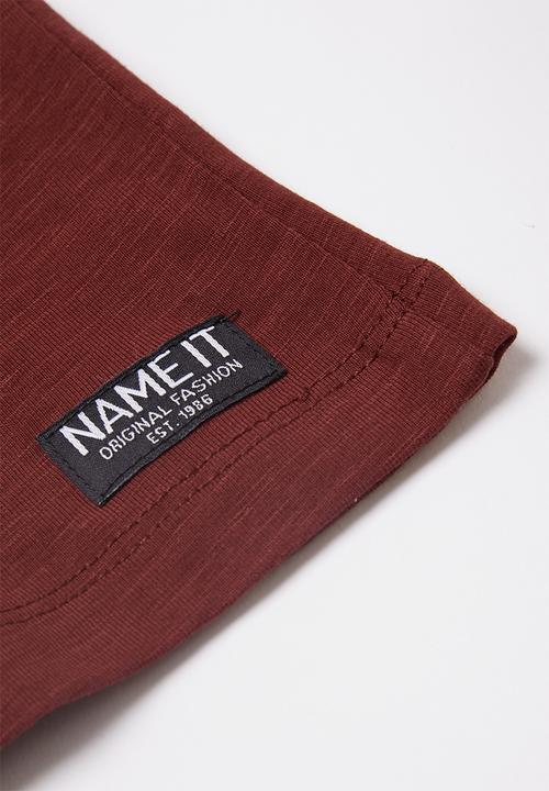Name It - Tria jbia short sleeve top - burgundy