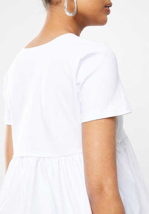 Blake - Combo tiered top- white