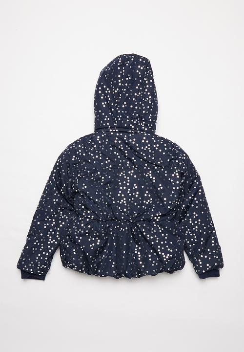 MINOTI - Girls foil aop coat - navy