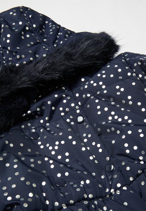 MINOTI - Girls foil aop coat - navy