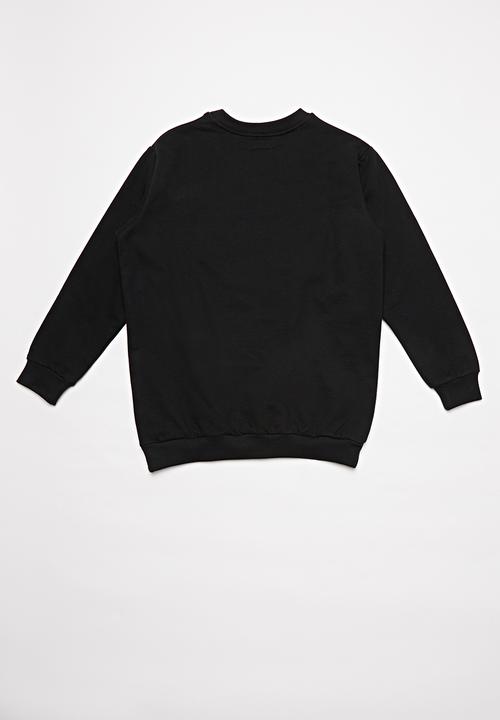 Quiksilver - Comp logo screen fleece crew - black