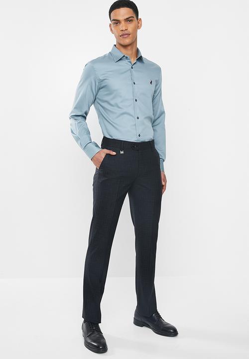 POLO - Classic custom fit formal trouser - navy