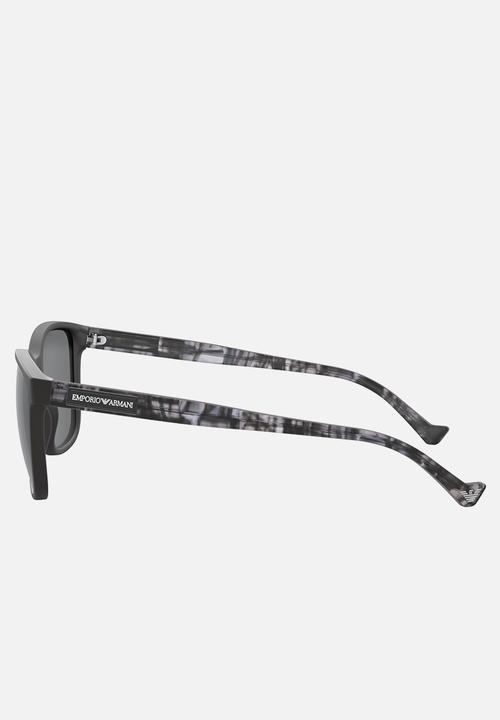 Emporio Armani - Sunglasses with tortoise shell detail 54mm - black