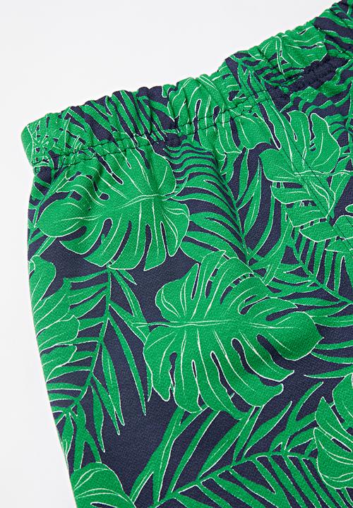 Bee Loop - Boys tank top & shorts set - green & black