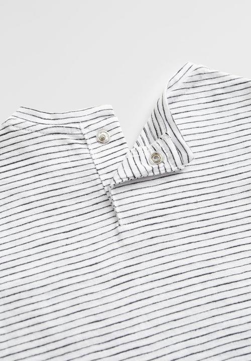 MANGO - T-shirt elia - black & white 