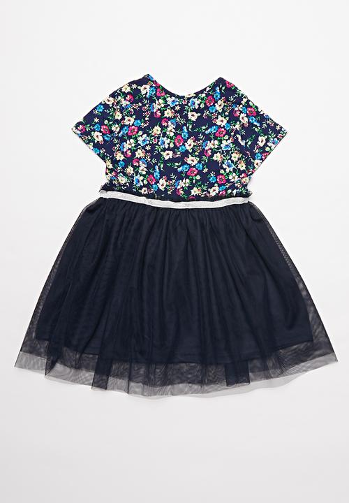 Pop Candy - Girls mesh dress - navy