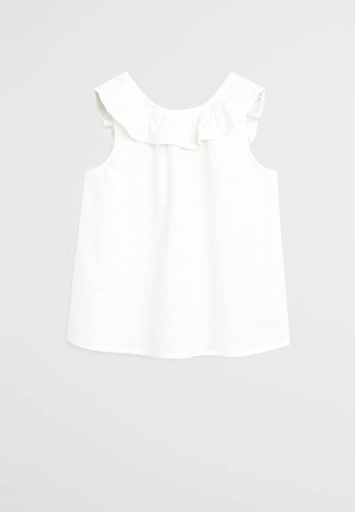 MANGO - Shirt geranio  - cream 