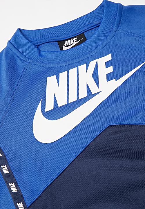 Nike - B nsw poly crew - blue & white 