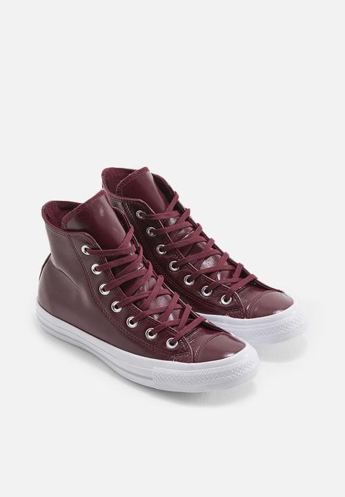Converse - Chuck Taylor All Star Crinkled patent leather Hi - dark sangria