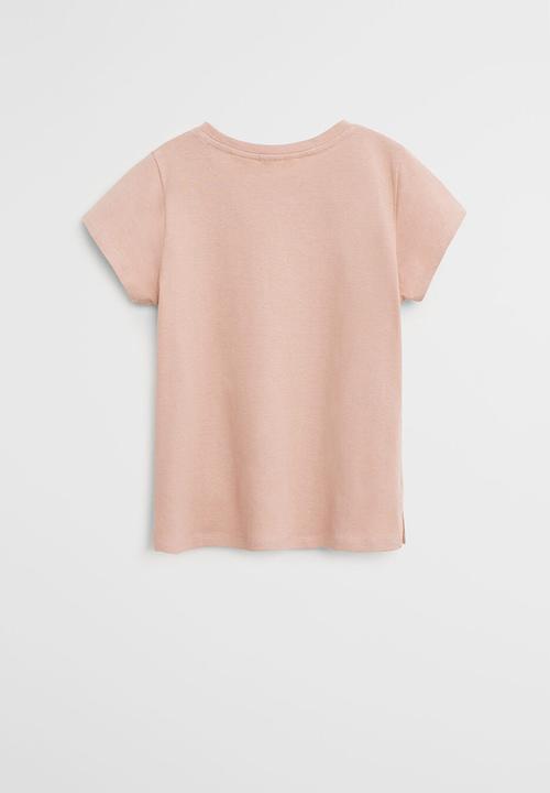 MANGO - T-shirt merci  - pink 