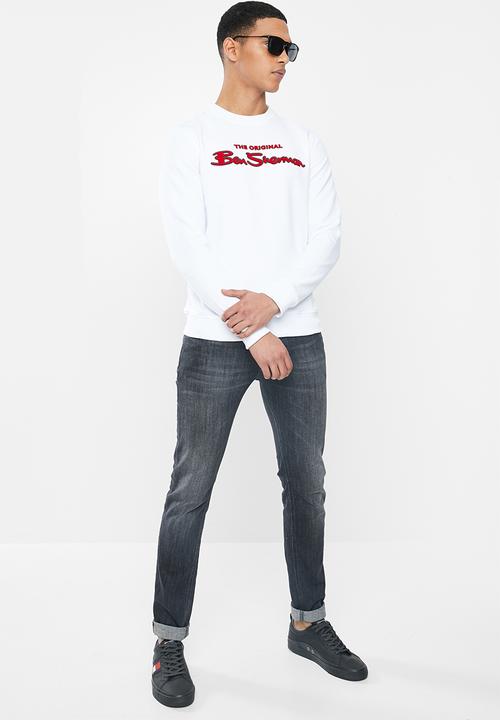 Ben Sherman - Ben sweatshirt crew - white