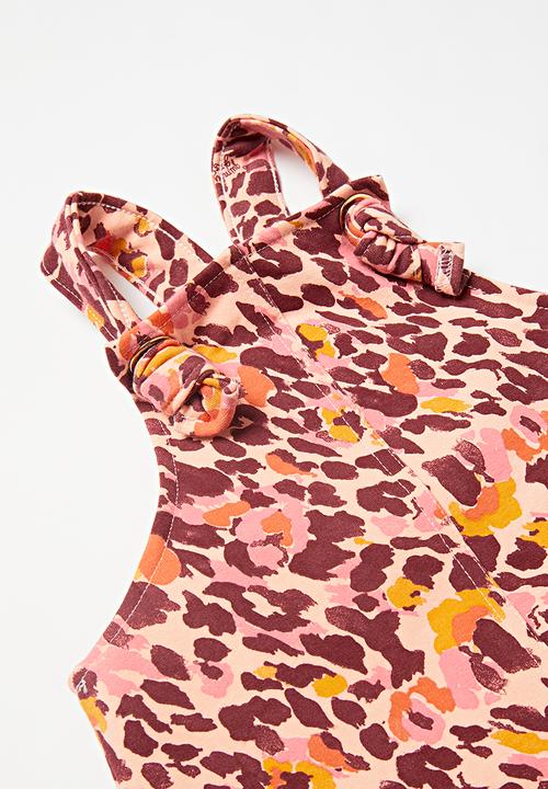 Quimby - Girls pinafore & blouse set - pink