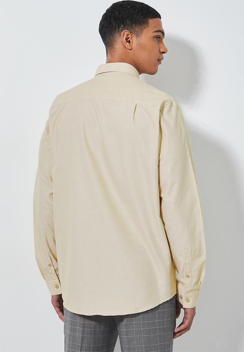 Superbalist - Barber regular fit long sleeve oxford shirt - beige