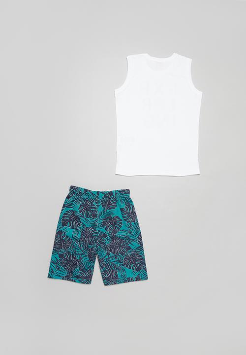 Bee Loop - Boys tank top & shorts set - multi