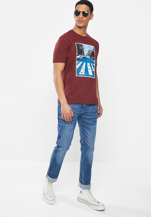 Ben Sherman - Abbey road tee - burgundy