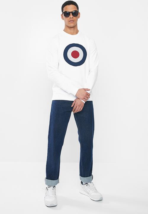 Ben Sherman - Target sweatshirt crew - white