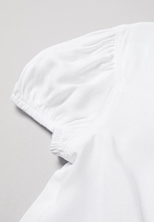 Superbalist - Girls tie front shirt - white