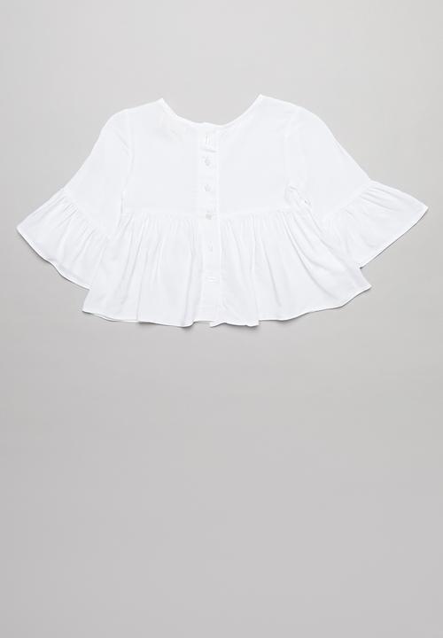 Superbalist Kids - Peplum blouse - white
