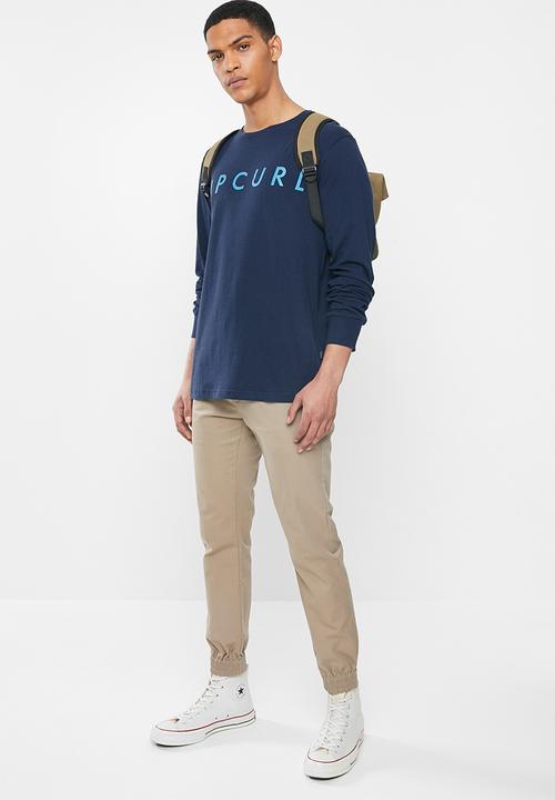 Rip Curl - Box texture long sleeve tee - navy