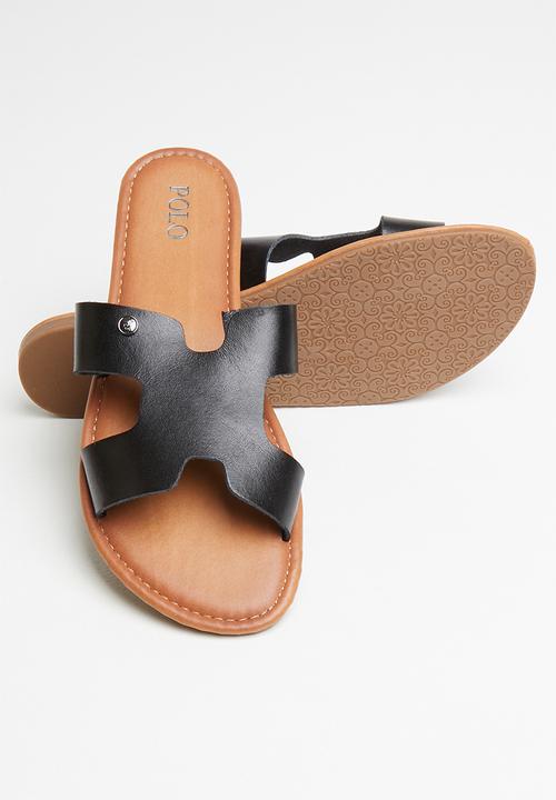 POLO - Caroline flat sandal - black