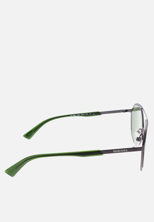 Diesel Eyewear - Shiny gunmetal frame 56-17-140 - dark grey