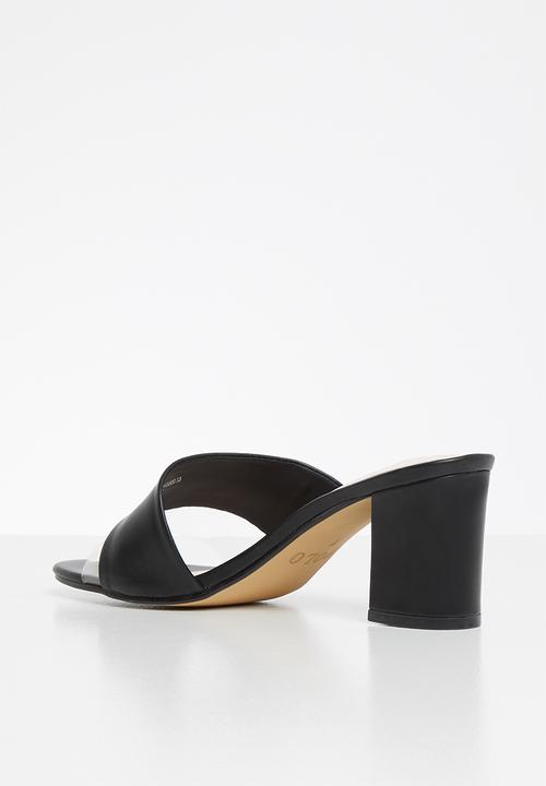 POLO - Jess perspex fashion mule - black