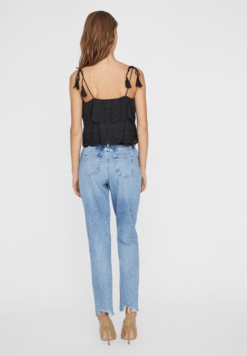 Vero Moda - Zakynthos boho singlet - black